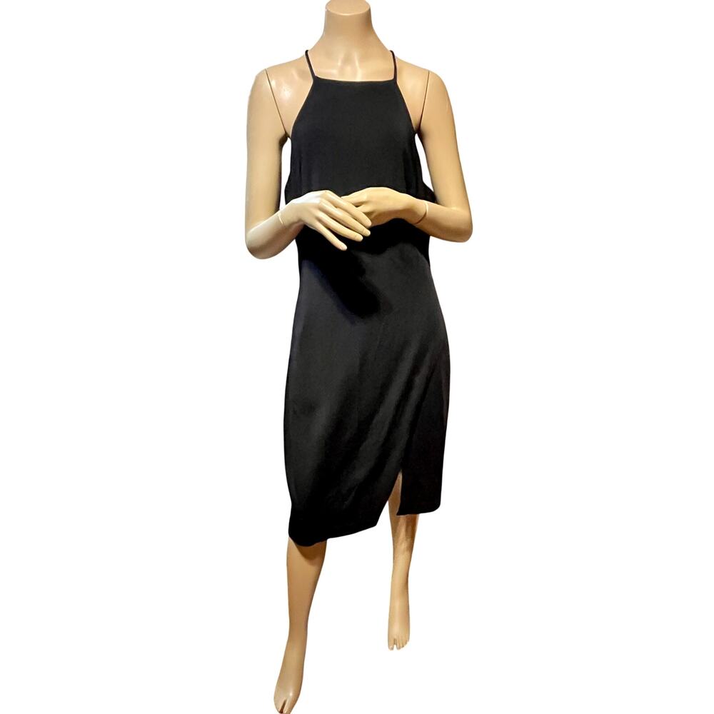 LAUREN Ralph Lauren Halter Black Cocktail Party Dress Sleeveless Size 14